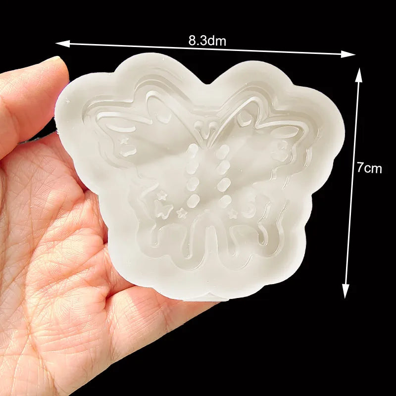 DIY Butterfly Heart Round Shaker Mold Silicone Epoxy Resin Molds Jewelry Tool Accessories