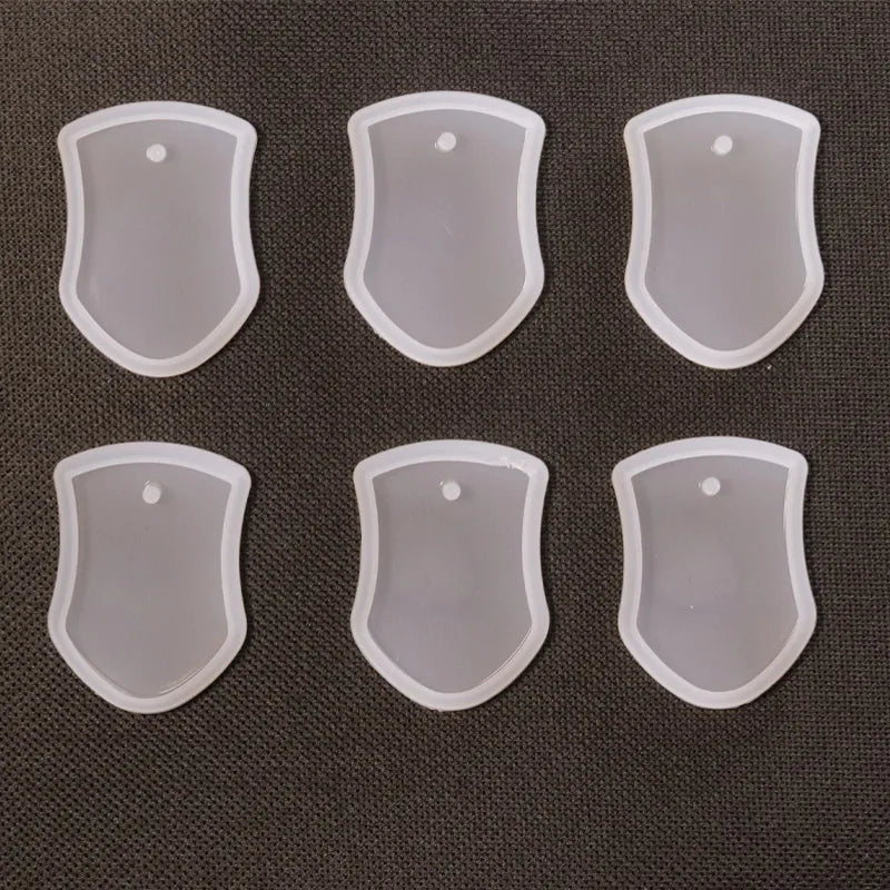 1/6/10pcs Keychain Pendant Silicone Mold Set DIY Pendant Crystal Epoxy Resin Mold Round Rectangle Pendants Jewelry Making