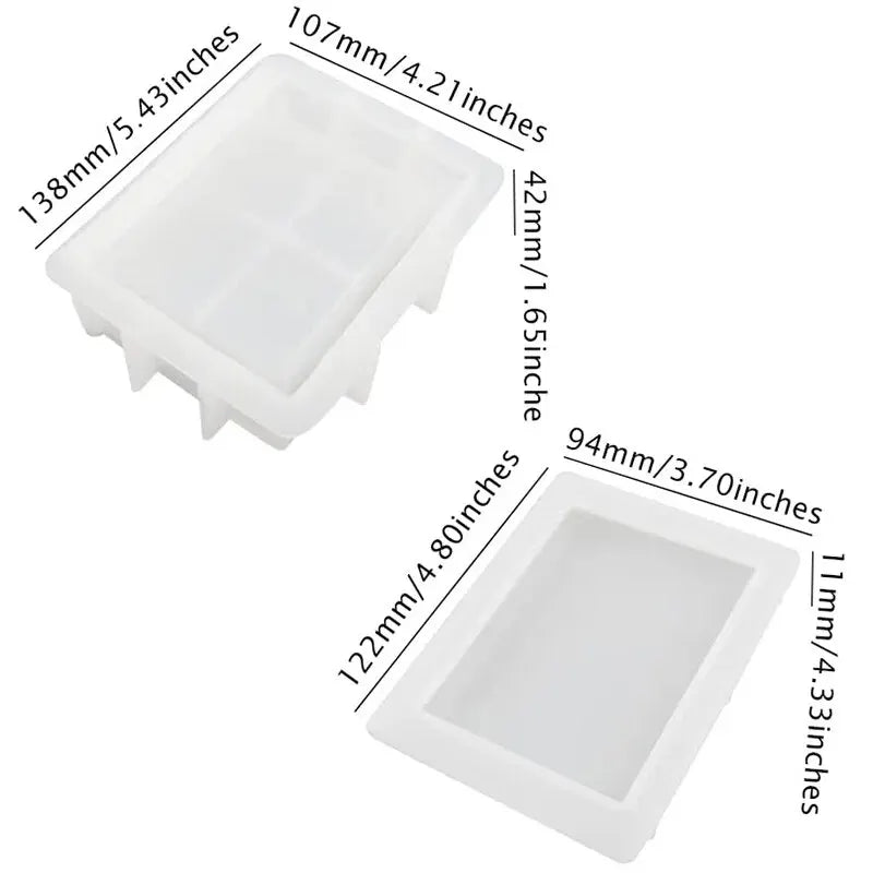 1 Pcs Book Shape Storage Box Mold,Diy Crystal Epoxy Storage Jar Silicone Mold With Lid, For Home Decoration Jewelry Organizer