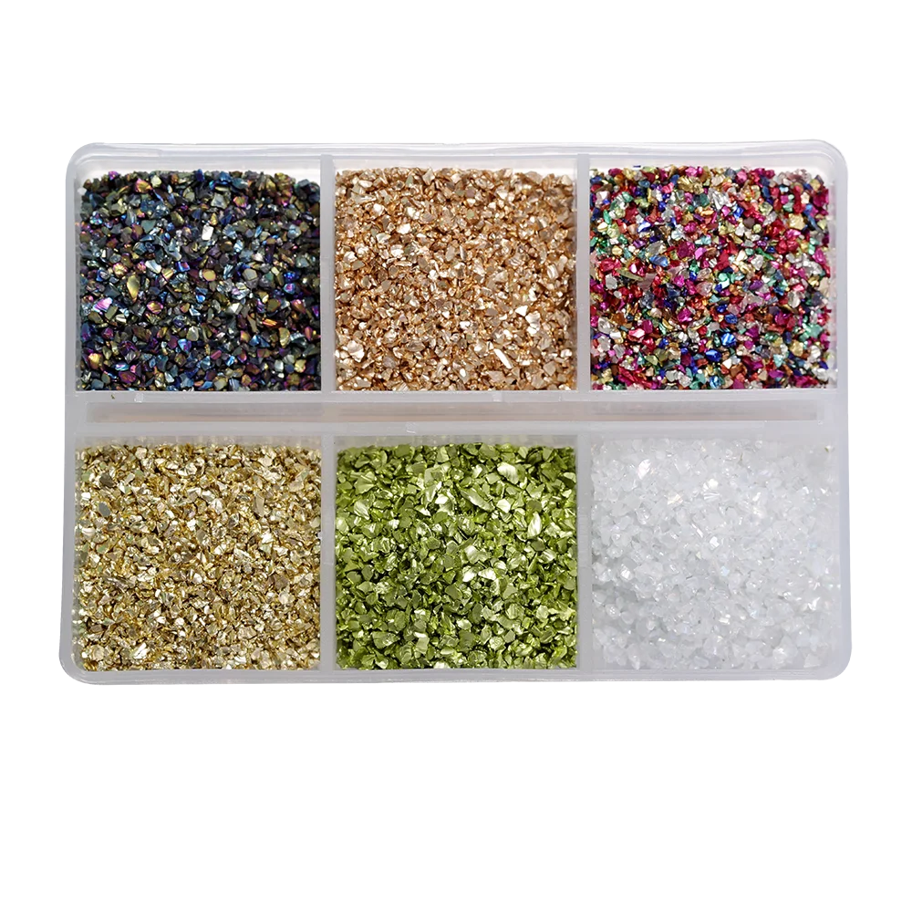 30g/Box Crushed Glass Stones Resin Filling Irregular Broken Stone for DIY Epoxy Resin Mold Crafts Nail Art Decoration Material