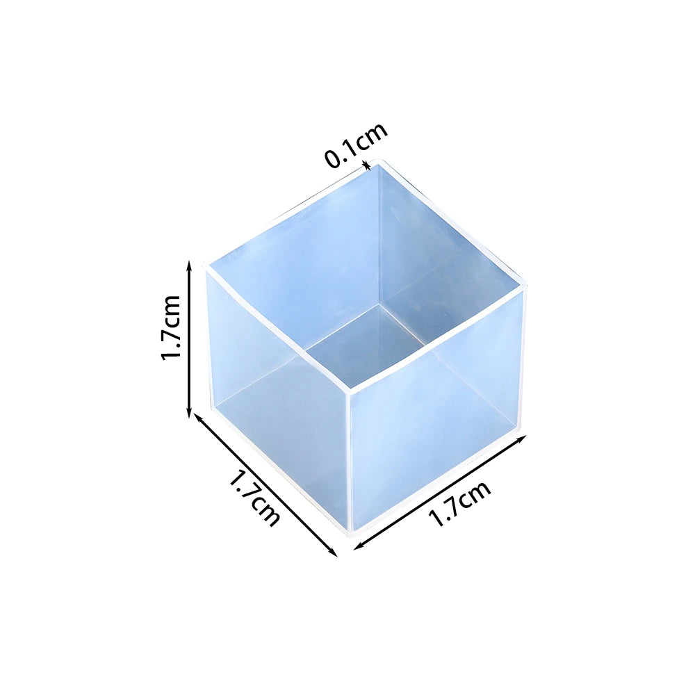 Clear Silicone Cube Molds Large Deep Square Epoxy Resin Mold Transparent Silicone Molds for Resin Casting DIY Jewelry Making