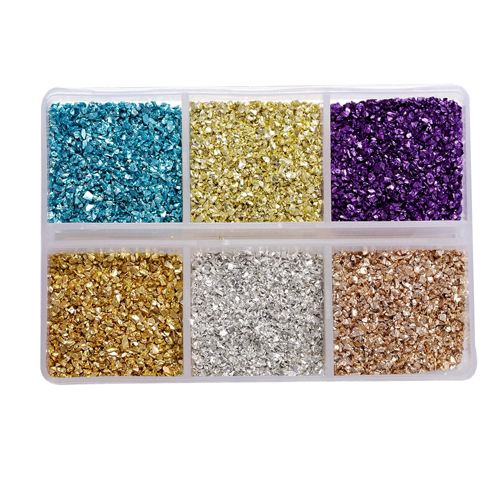 30g/Box Crushed Glass Stones Resin Filling Irregular Broken Stone for DIY Epoxy Resin Mold Crafts Nail Art Decoration Material