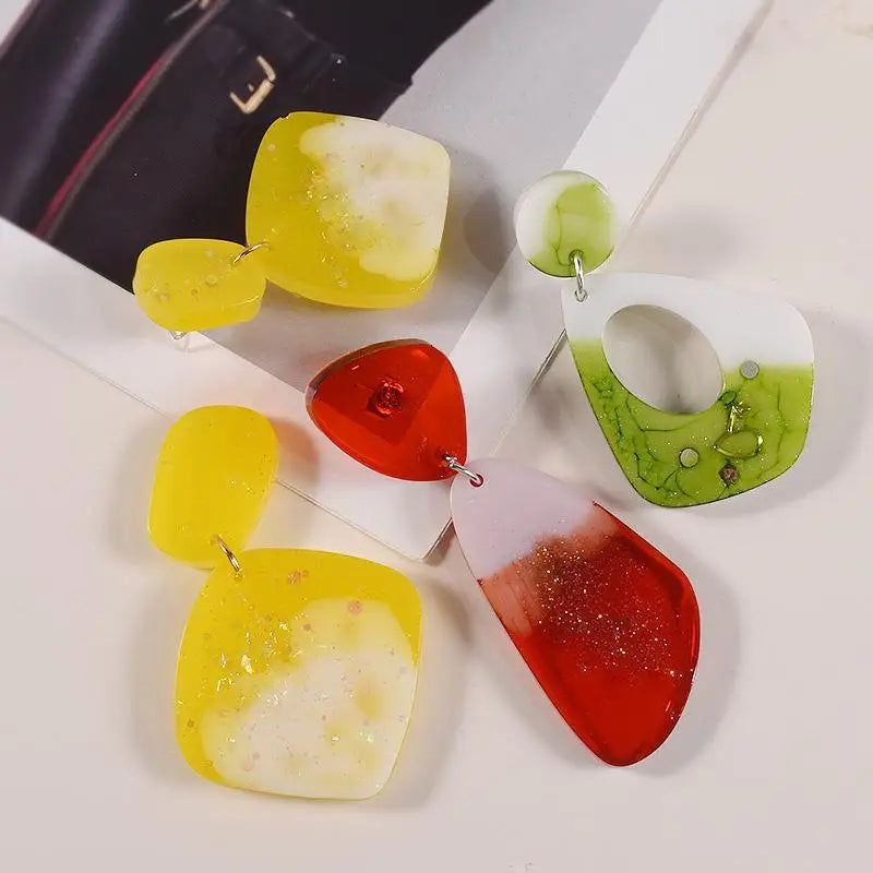 DIY Earring Epoxy Resin Silicone Mold Star Moon Square Droplets Shape Mould For Earring Pendant Epoxy Resin Jewelry Casting Mold