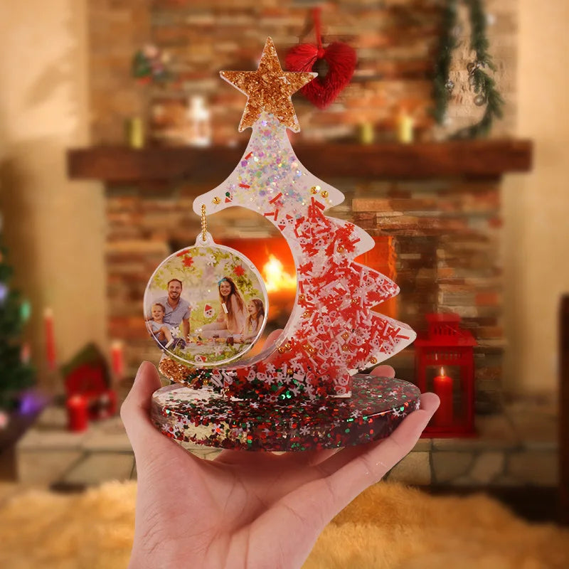 DIY Crystal Epoxy Resin Mold for Christmas Tree Photo Frame Silicone Mold