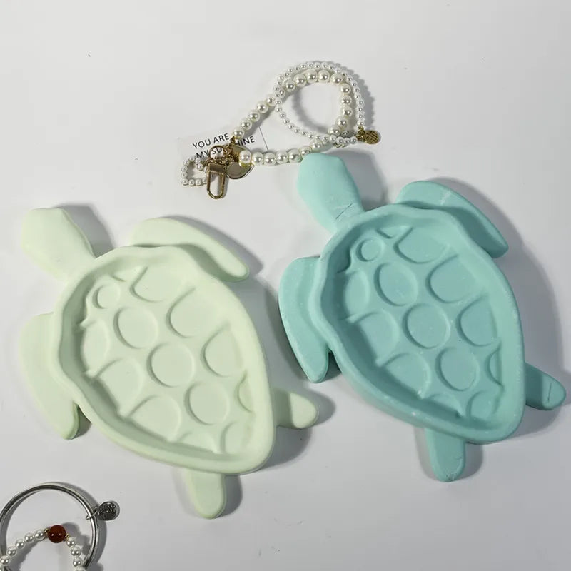 DIY Turtle Plate Silicone Mold Gypsum Jewelry Tray Storage Box Desktop Ornament Epoxy Resin Mold Home Handicrafts Decoration