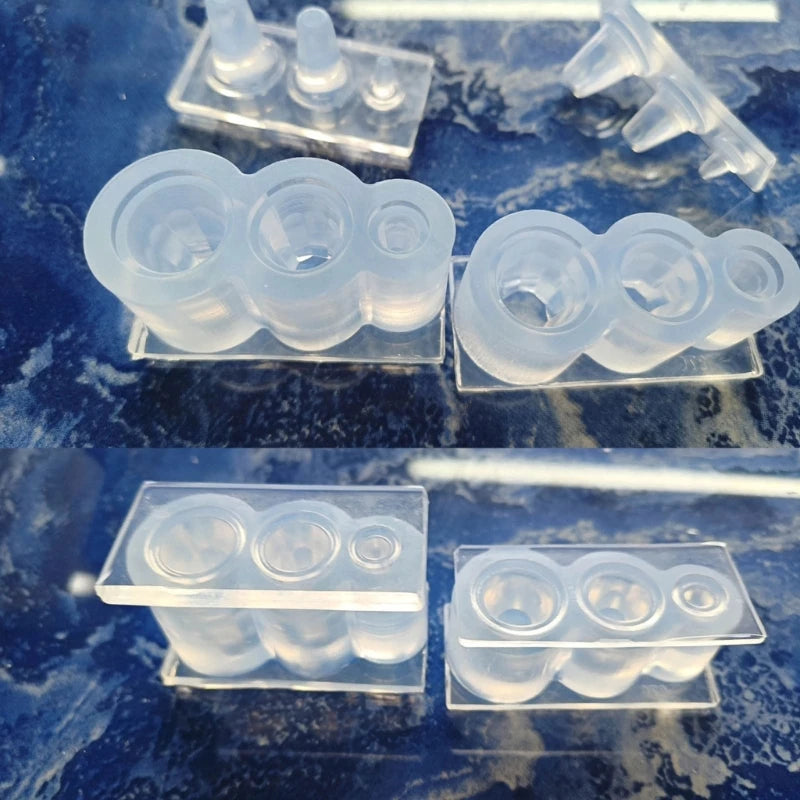 3D Jar Resin Mold Set Soft Silicone Mould Resin Cup Storage Container Mini Molds Unique Cylinder Bottle for Jewelry Making Tools