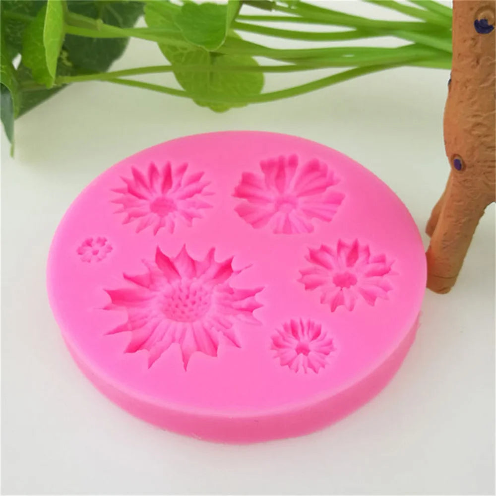 3D Flower Silicone Molds Fondant Craft Cake Candy Chocolate Sugarcraft Ice Pastry Baking Tool Mould