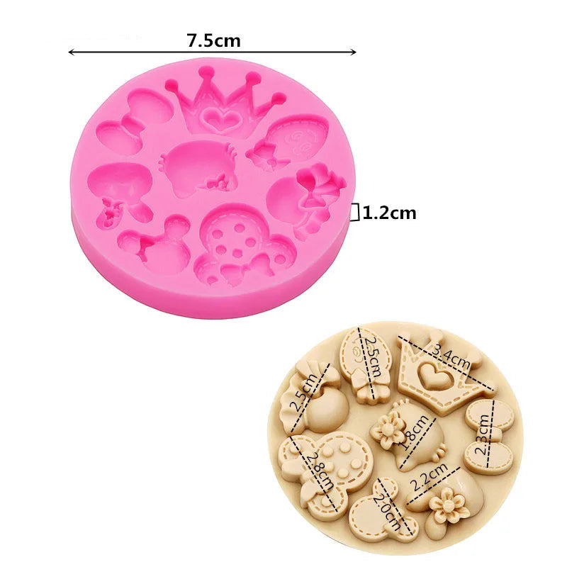 Bow tie donut food and play modeling DIY resin jewelry accessories drip mold chocolate cake dessert decoration silicone molds