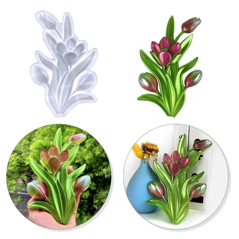 10 Styles 3D Flower Silicone Mold Resin Camellia Peony Daisy Lotus Flower Pendant Jewlery Making Tools Epoxy Resin Molds