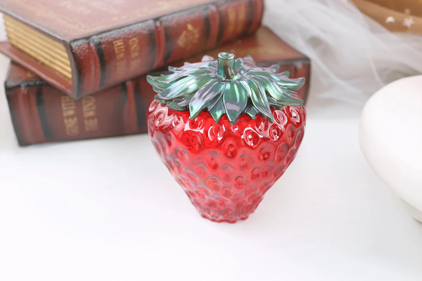 DIY Crystal Epoxy Resin Mold Strawberry Storage Box Fruit Storage Jar Mirror Silicone Mold