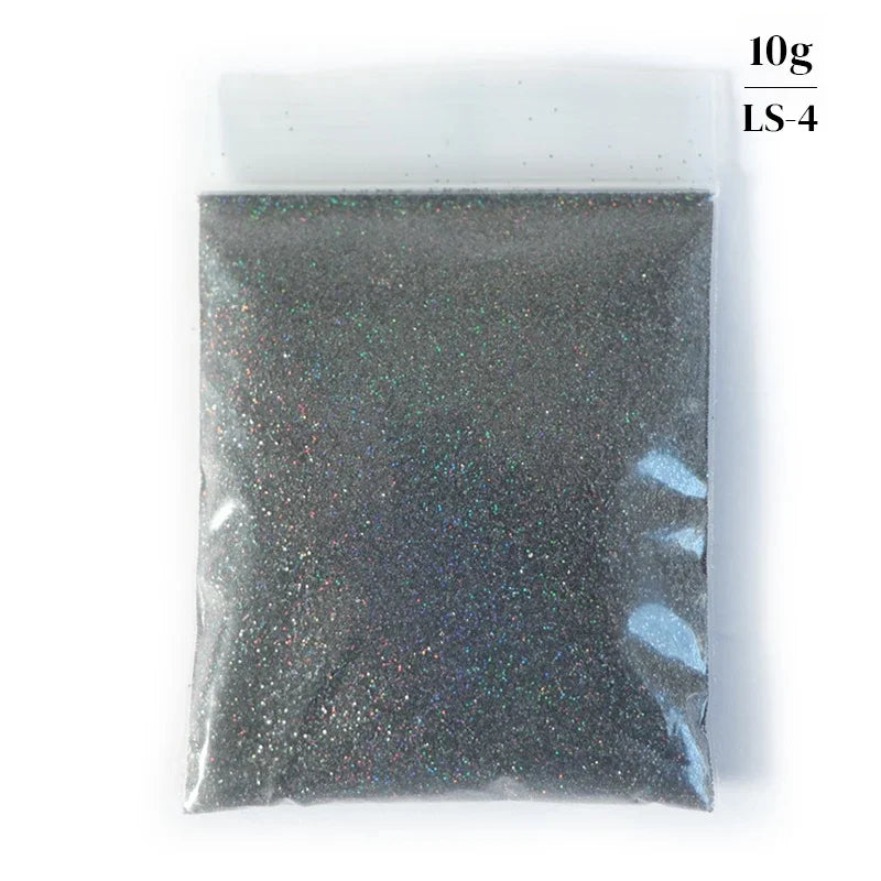 10g Holographic Glitter For Epoxy Resin Filling Laser Gold Silver Fine Powder Loose Sequins Silicone Mold Tumbler Art DIY Crafts