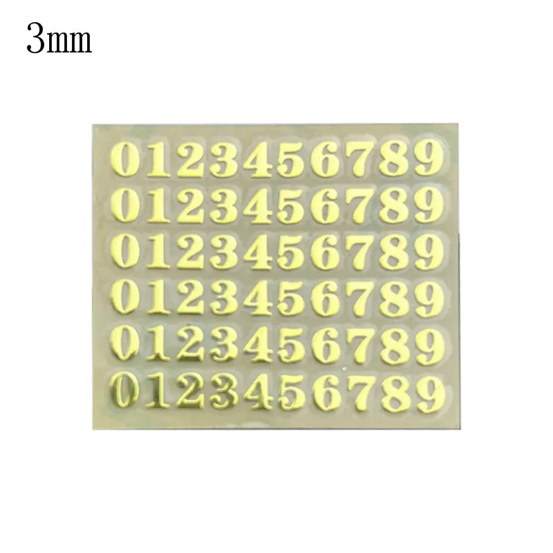 1/3/5/6Pcs 3/4/4.5/9mm Alphabet Letters Numbers Chunky Glitter Epoxy Resin Decorative Stickers