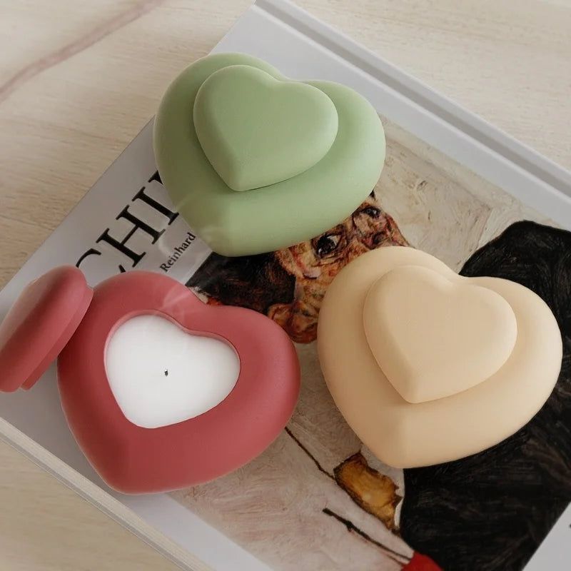 DIY Fat Love Candle Cup Silicone Mold Aromatherapy Gypsum Candlestick Ornament Epoxy Resin Mold Crafts Decoration Storage Tools