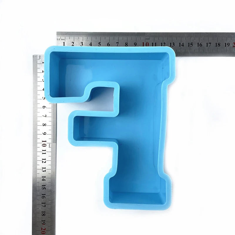 6inch Capital Alphabet Epoxy Resin Silicone Mold Letter Number Mould DIY Birthday Party Proposal Wedding Decoration Casting Mold