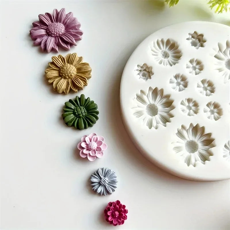 1pc Flower Silicone Mold Bouquet Casting Mold DIY Decoration Chocolate Sugar Resin Candle 3D Mould Crafts Tools