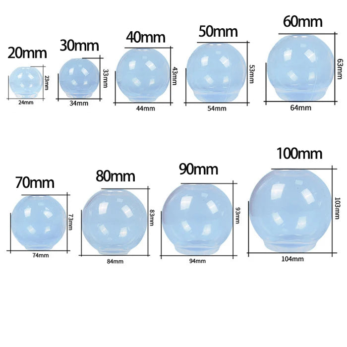 20-100mm 3D Transparent Ball Shape Silicone Mold For Planet Ball Epoxy Resin Mould DIY Epoxy Resin Pendants Crafts Decoration