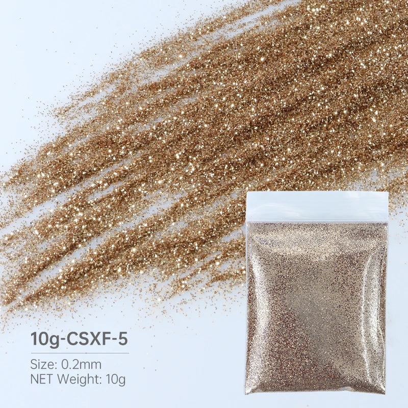 10g Holographic Glitter For Epoxy Resin Filling Laser Gold Silver Fine Powder Loose Sequins Silicone Mold Tumbler Art DIY Crafts