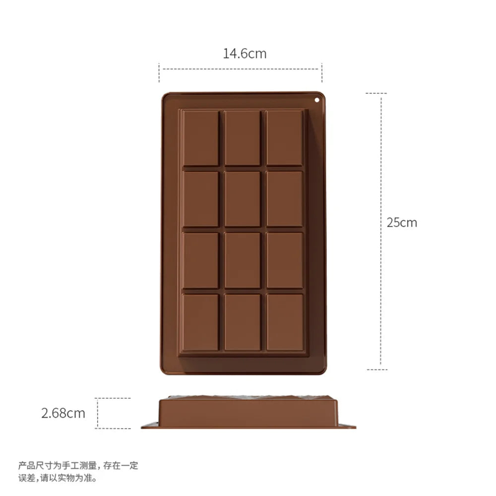 Chocolate Bar Mold - Non-Stick Chocolate Molds, Food Grade Silicone Deep Chocolate Bar Mold for Dubai Chocolate Bar Pistachio