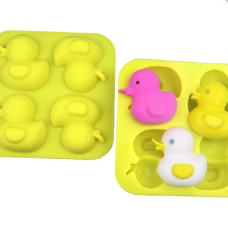 Duck Silicone Form For Soap 3D Cartoon Animal Dessert Baking Mold Jelly Crayon Candle Mould Moule Savon Making Supplies Moldes