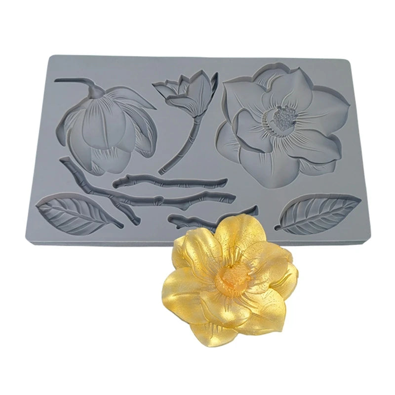 10 Styles 3D Flower Silicone Mold Resin Camellia Peony Daisy Lotus Flower Pendant Jewlery Making Tools Epoxy Resin Molds