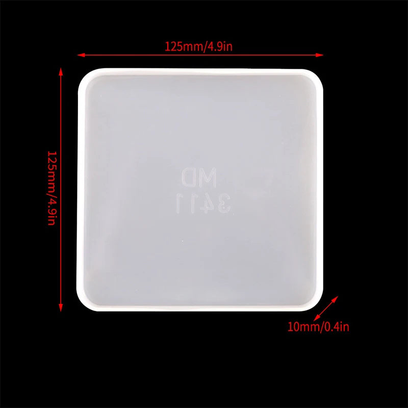 Coaster Silicone Mold Set DIY Crystal Epoxy Resin Mold Storage Kitchen Anti-Scald Heat Insulation Pad Home Desktop Decoration