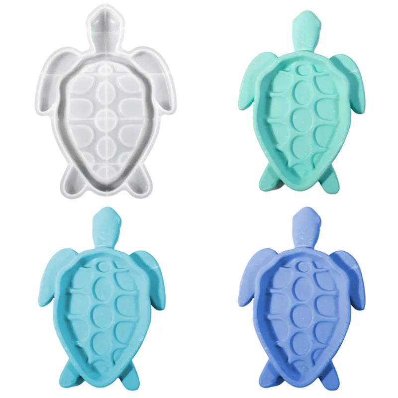 DIY Turtle Plate Silicone Mold Gypsum Jewelry Tray Storage Box Desktop Ornament Epoxy Resin Mold Home Handicrafts Decoration