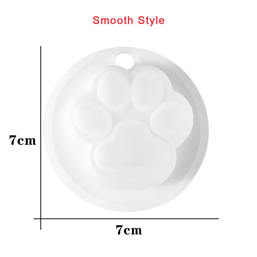 Cat Paw Silicone Mold Keychain Pendants Epoxy Resin Mould for DIY Pendant Epoxy Resin Molds Crafts Jewelry Making Accessories