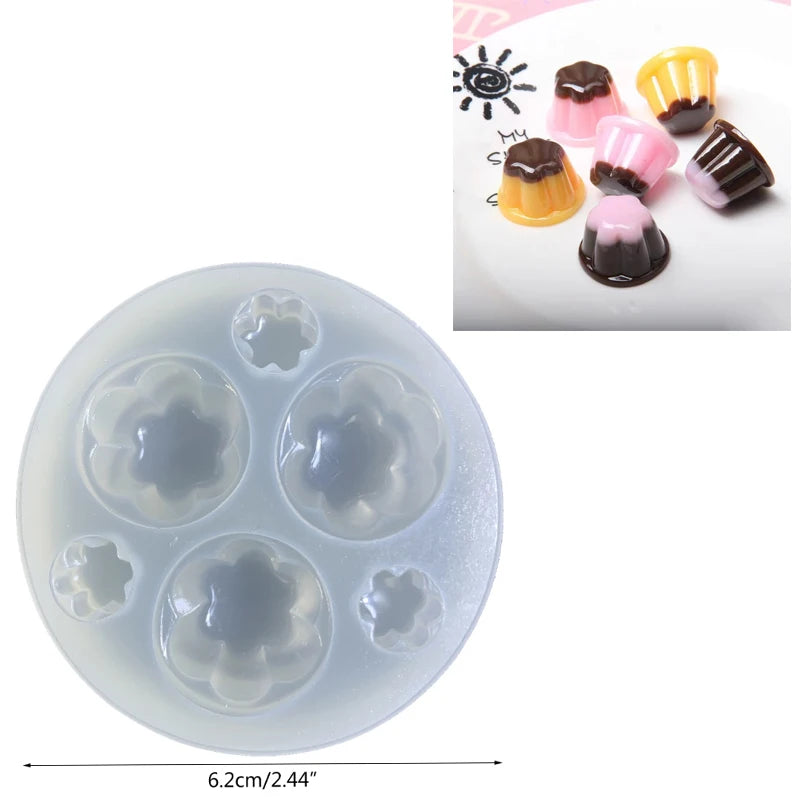 DIY 3D Ice Cream Cone Resin Mold Simulated Food Mini Cake Cup Silicone Mold DIY Craft Hand-Making Accessories