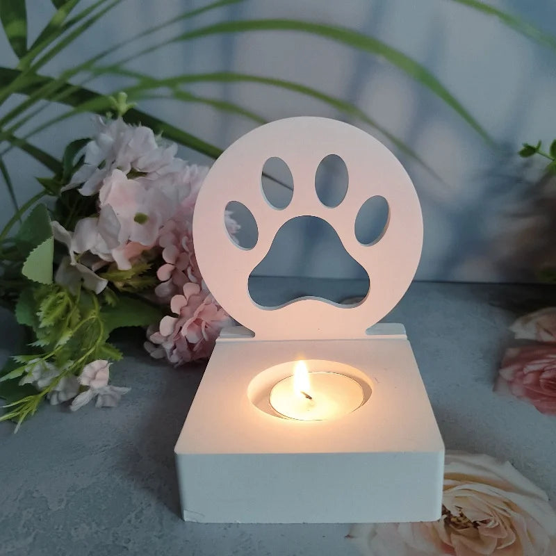 DIY Dog Claw Candle Plug-in Silicone Mold Candlestick Base Gypsum Pendant Epoxy Resin Mold Home Handicraft Decoration Storage