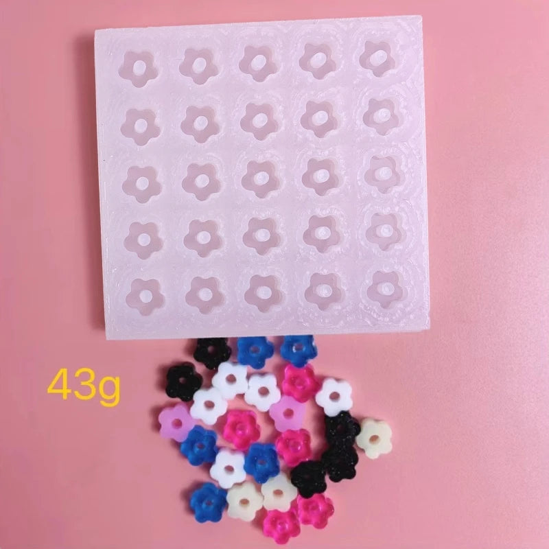 DIY Bead Flowers Ins Quicksand Silicone Epoxy Mold DIY Keychain Pendant Jewelry Crafting Mould for Valentine Love Gift