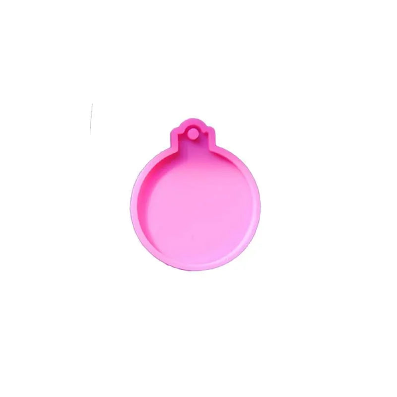 1/4Pcs Christmas Ball Ornament Epoxy Resin Silicone Mold For DIY Keychain Pendant Xmas Tree Pendant Casting Decoration Supplies