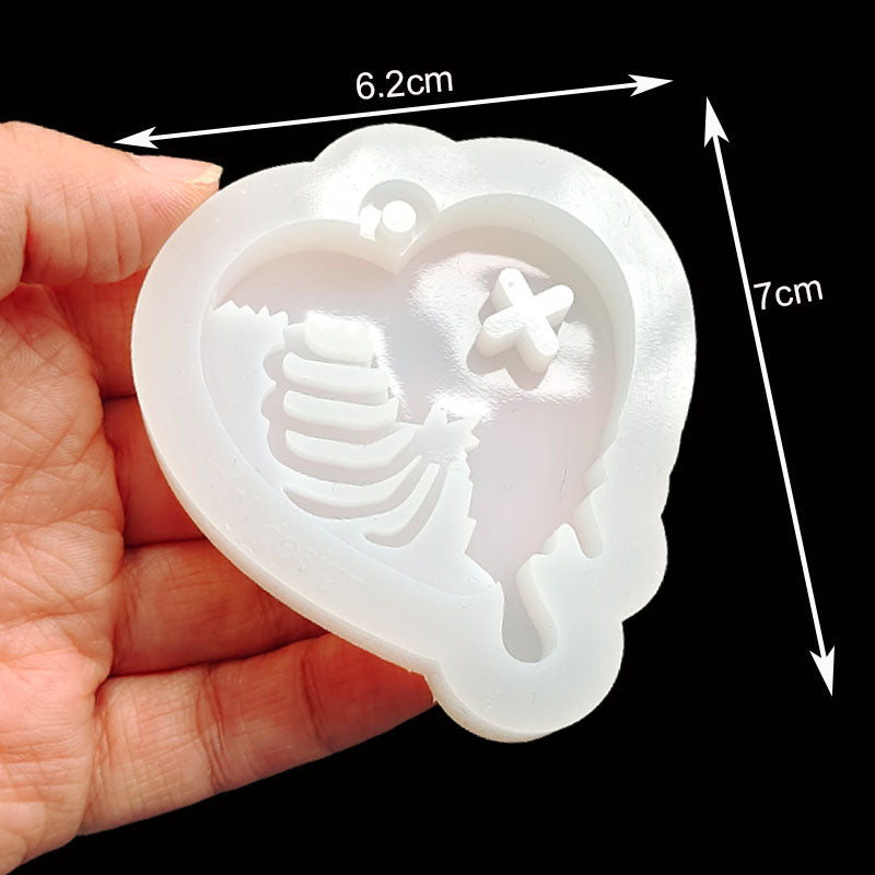 DIY Epoxy Resin Mold Heart Series Quicksand Silicone Mold Shaker Mold Jewelry Tool