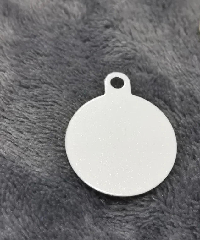 100pcs/lot Blank Sublimation Double-sides White Heat Transefer DIY Collar Pet Puppy Cat Id Name Phone Tag Pendant