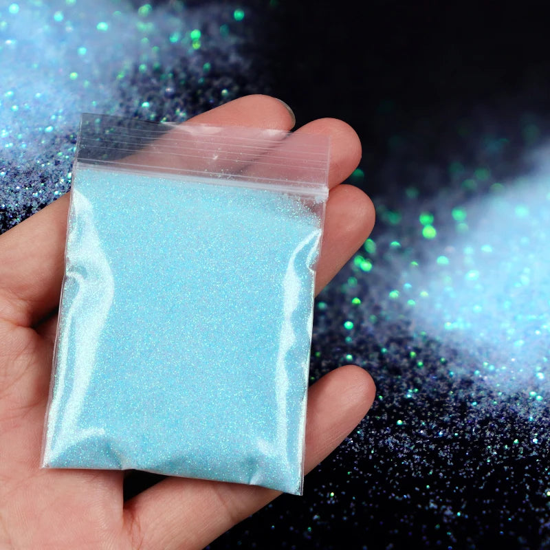 10G Shiny Sugar Powder Epoxy Resin Pigment Iridescent Colored Amazing Sand Resin Sequins Glitter Crafts For Silicone Mold Filler