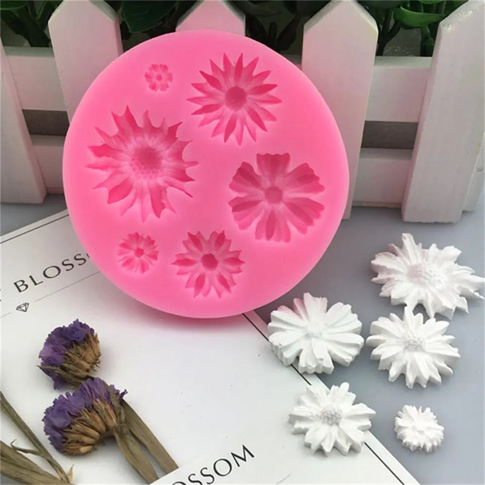 3D Flower Silicone Molds Fondant Craft Cake Candy Chocolate Sugarcraft Ice Pastry Baking Tool Mould