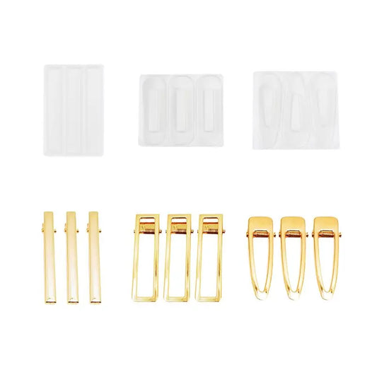 Duckbill Hair Clips Metal Flat Hairpins Barrette for Resin Molds DIY