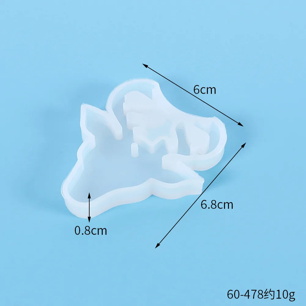 Christmas Hollow Snowflake Ornament Silicone Mold Soft Clear Mould Resin Craft Winter Embellishment DIY Pendants Jewelry Making