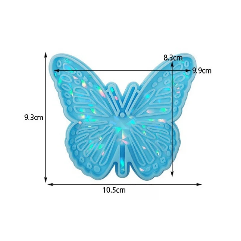 DIY Holographic Laser Butterfly Pendant Silicone Mold DIY Butterfly Keychain Crystal Epoxy Resin Mold