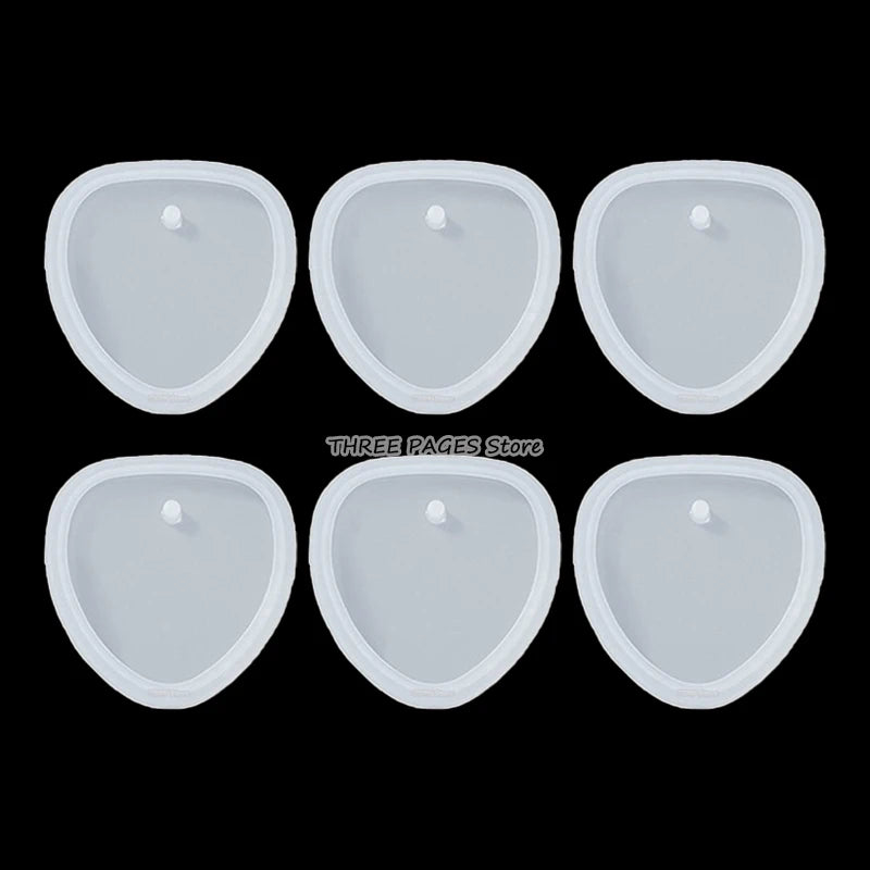 1/6/9 Keychain Pendant Silicone Mold Set DIY Crystal Epoxy Resin Mold Round Rectangle Pendants Jewelry Making Casting Mold