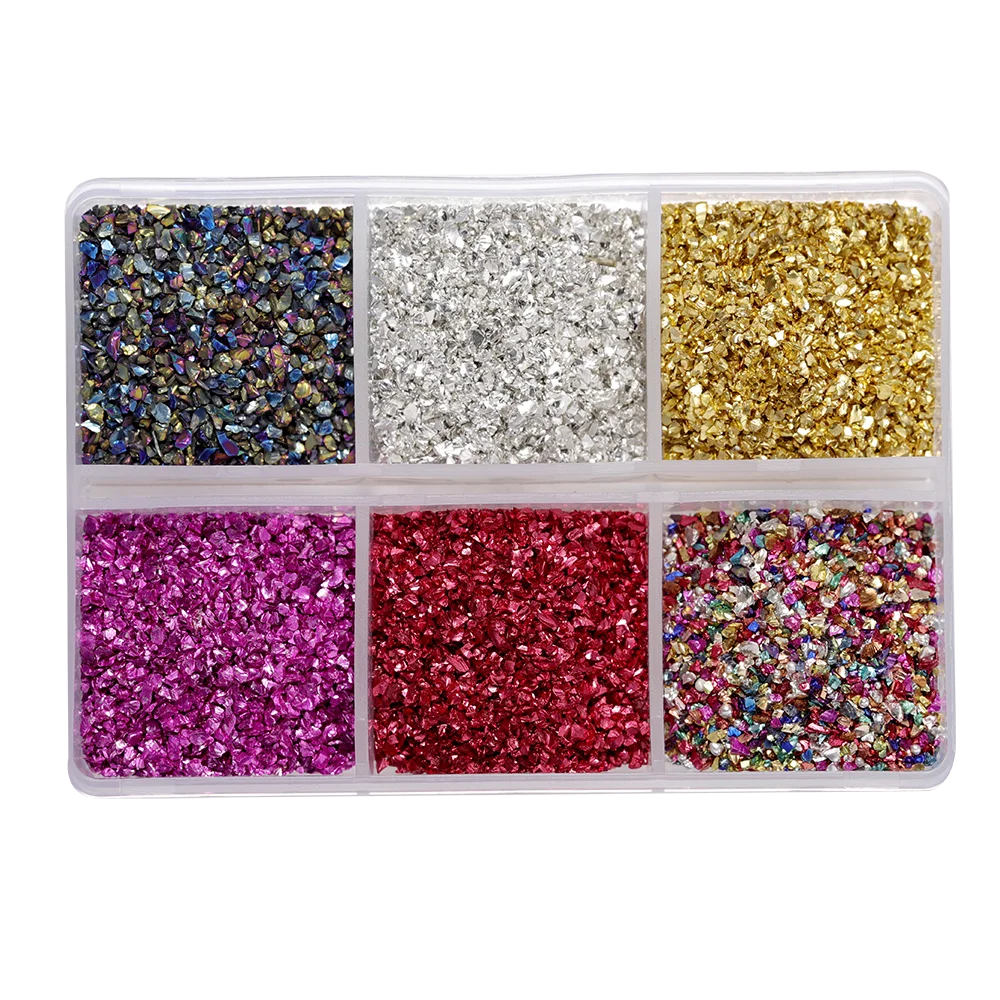 30g/Box Crushed Glass Stones Resin Filling Irregular Broken Stone for DIY Epoxy Resin Mold Crafts Nail Art Decoration Material