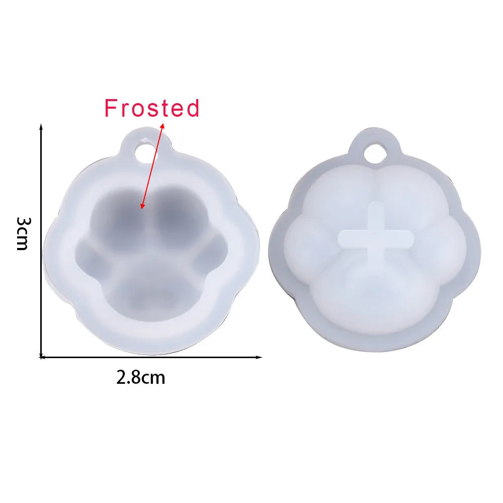 Cat Paw Silicone Mold Keychain Pendants Epoxy Resin Mould for DIY Pendant Epoxy Resin Molds Crafts Jewelry Making Accessories