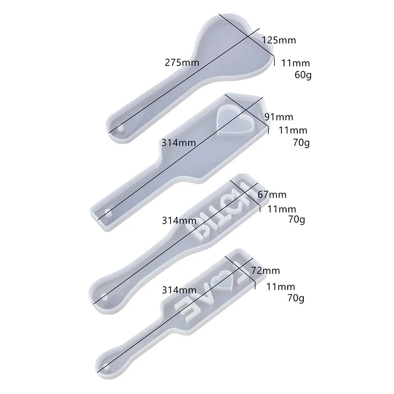 DIY Crystal Epoxy Resin Mold Paddles Racket Mirror Silicone Mold For Resin