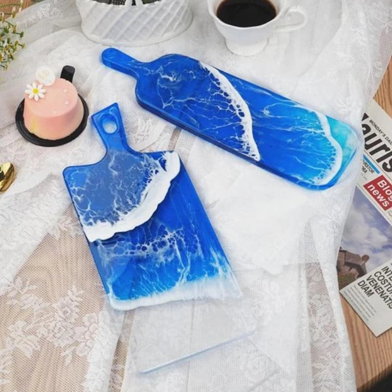 DIY Crystal Epoxy Silicone Mold Handle Tray Handmade Mirror Silicone Swing Table Resin Mold