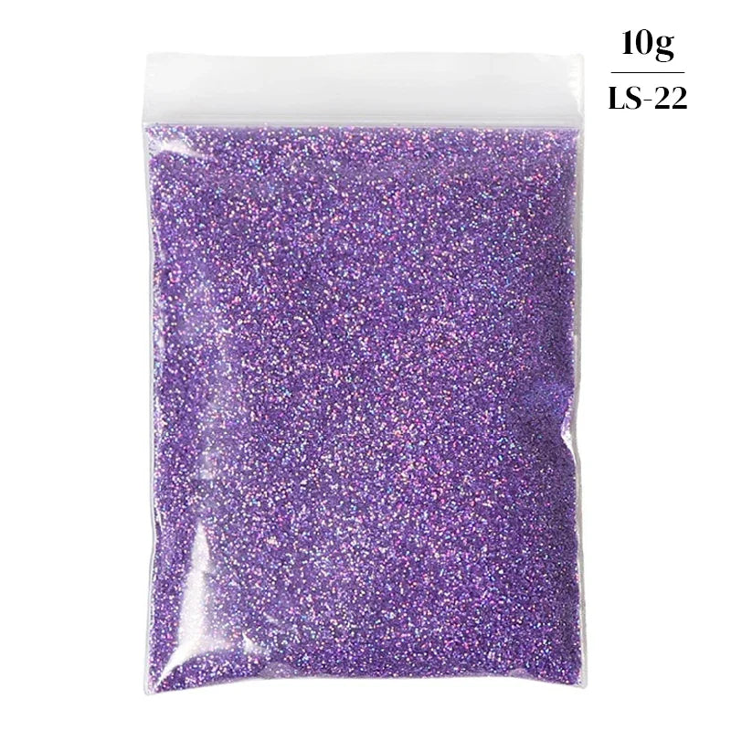 10g Holographic Glitter For Epoxy Resin Filling Laser Gold Silver Fine Powder Loose Sequins Silicone Mold Tumbler Art DIY Crafts