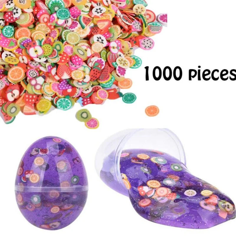 1000Pcs Polymer Clay Resin Fruit Slice for Epoxy Silicone Mold DIY Craft Jewelry Cellphone Decoration Accessory Making Supplies