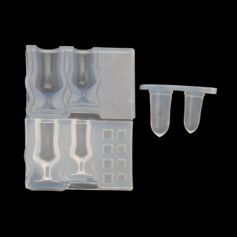 1 Set Mini Milk Bottle Goblet Cup Silicone Mold Epoxy Resin Molds Jewelry Tools Y08E