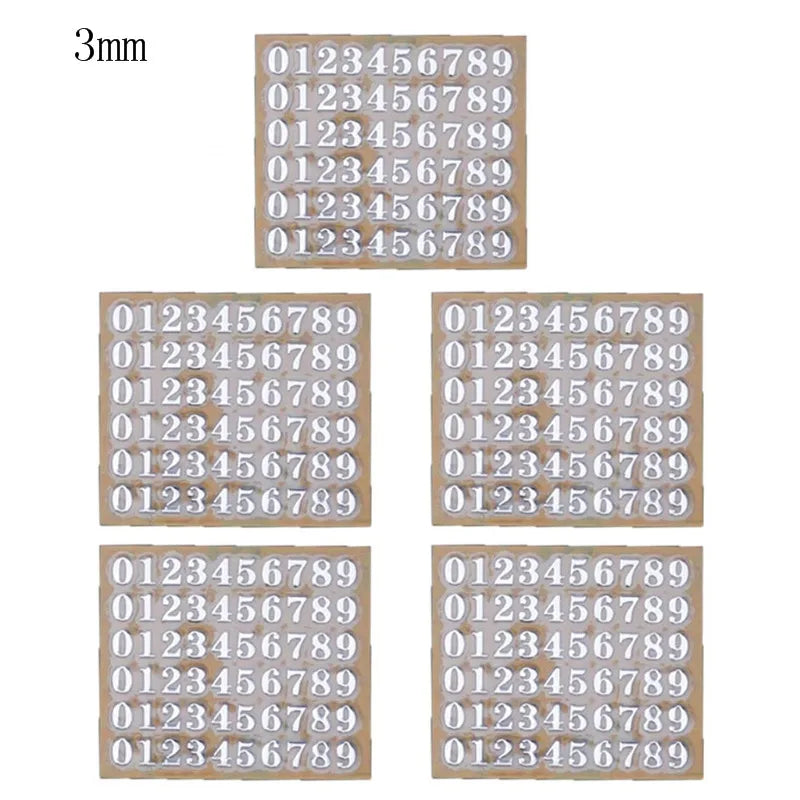 1/3/5/6Pcs 3/4/4.5/9mm Alphabet Letters Numbers Chunky Glitter Epoxy Resin Decorative Stickers