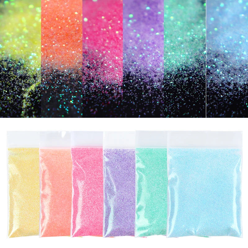 10G Shiny Sugar Powder Epoxy Resin Pigment Iridescent Colored Amazing Sand Resin Sequins Glitter Crafts For Silicone Mold Filler