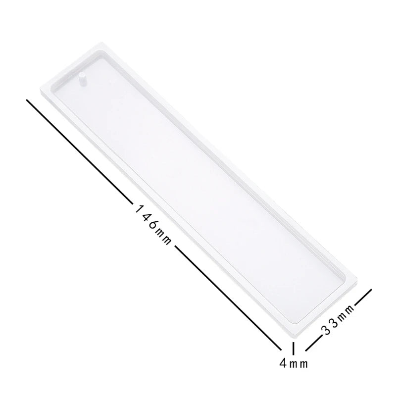 DIY Rectangle Silicone Bookmark Resin Mold Bookmark Mold Making Epoxy Resin Jewelry Craft Silicone Transparent Mold