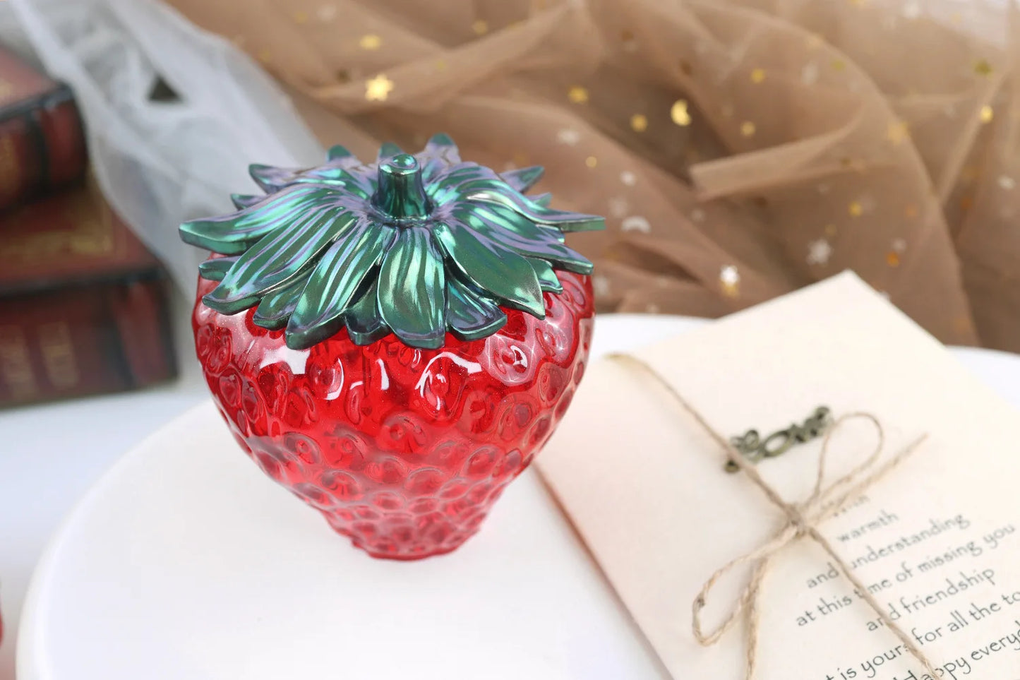 DIY Crystal Epoxy Resin Mold Strawberry Storage Box Fruit Storage Jar Mirror Silicone Mold